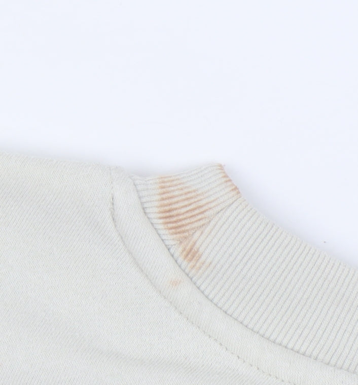 Unisex Adults UK Size 12 H&M White Pullover Sweatshirt