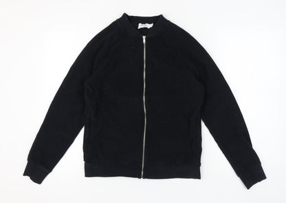 Topman Men's Black Full Zip Sweatshirt S