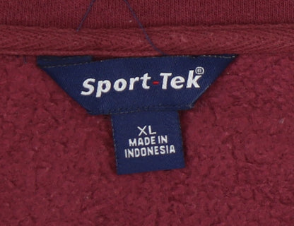 Sport-Tek Men's Red XL Logo 1/4 Zip Sweatshirt