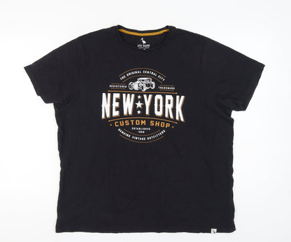 STH Shore Men's Black XL Retro Car Graphic T-Shirt