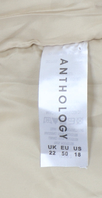Womens UK Size 22 Anthology Beige Basic Jacket