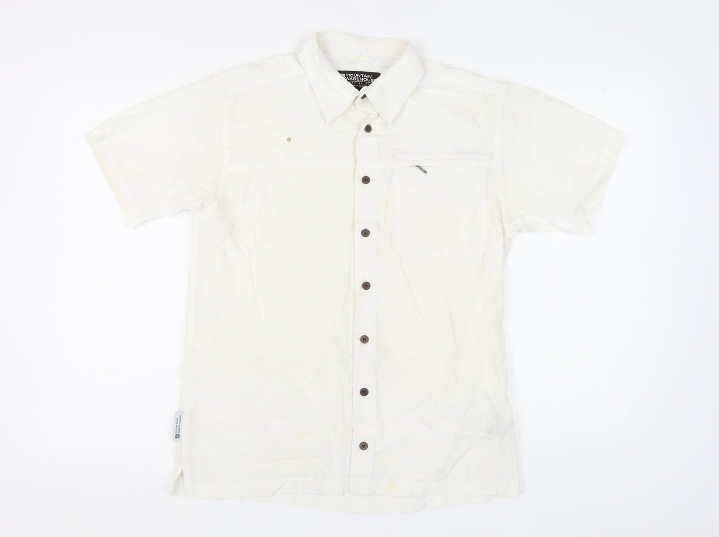 Mountain Warehouse Men's White Cotton Button-Up Shirt