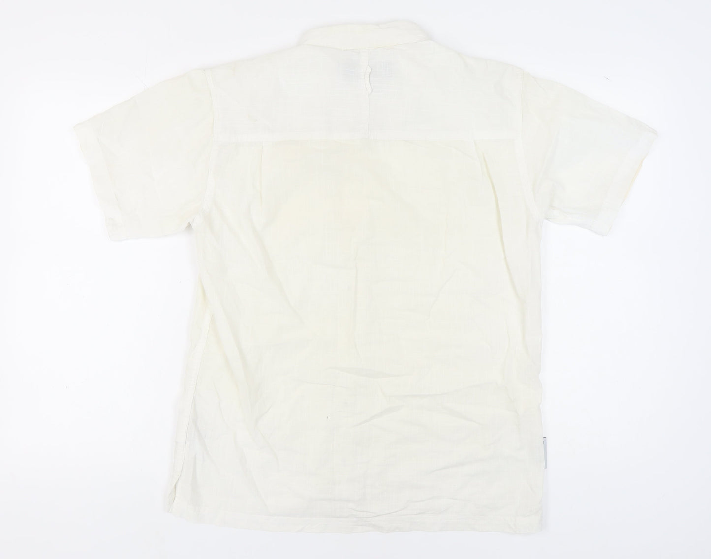 Mountain Warehouse Men's White Cotton Button-Up Shirt