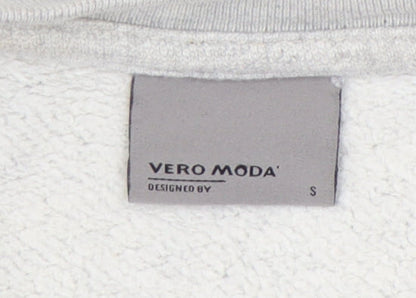 Vero Moda Women's Grey Sweatshirt, Size S, Long Sleeve