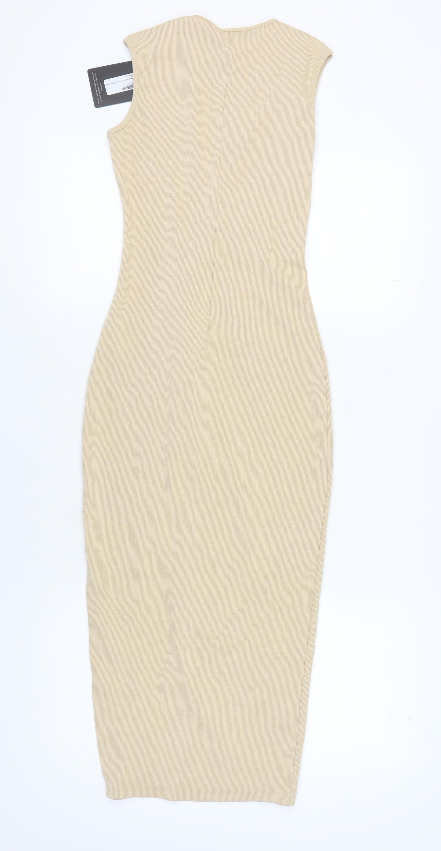 PrettyLittleThing Women Beige Bodycon Dress Size 6