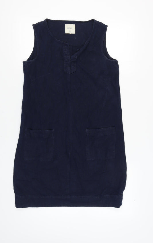 Next Women's Blue Sleeveless Dress, Size 10, Cotton Blend