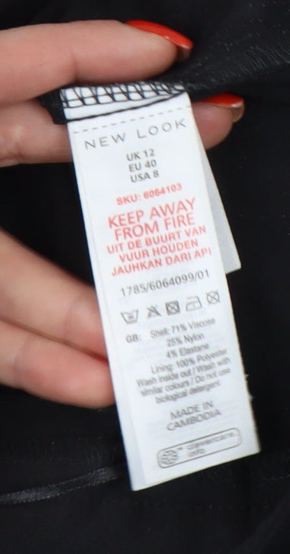 New Look Women’s Black Slim Trousers UK 12 Casual