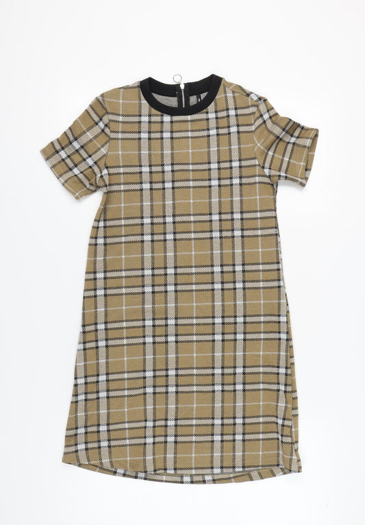 Stradivarius Women's Multicoloured Plaid Dress Sz S