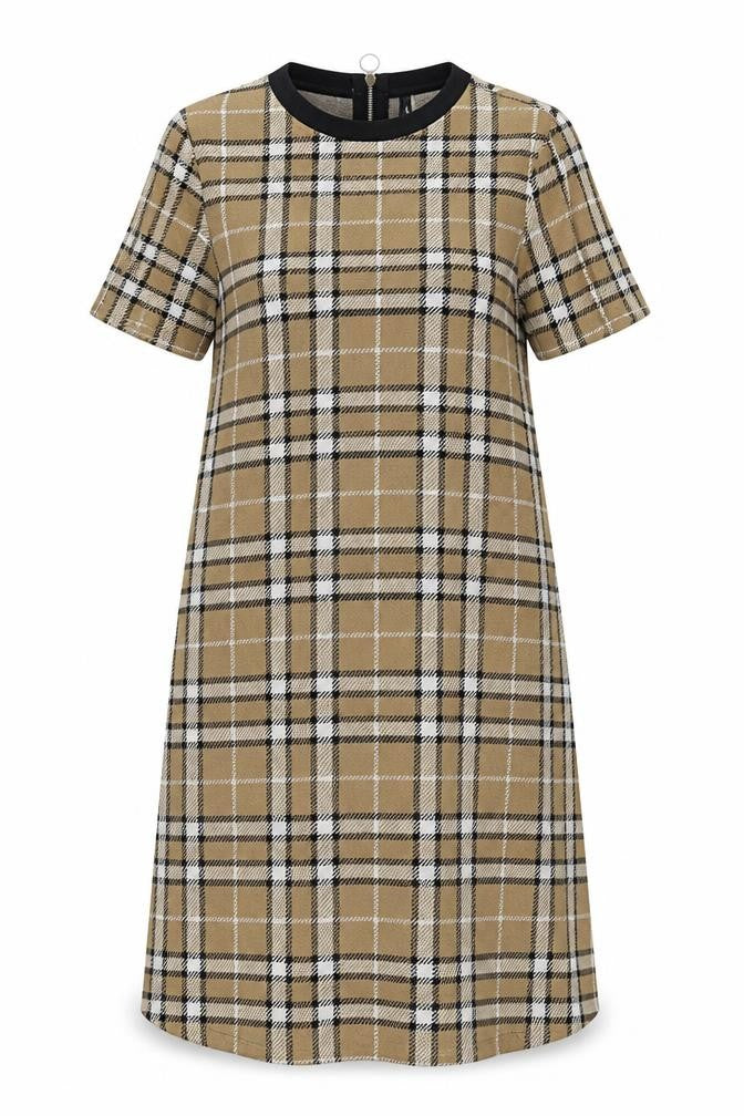 Stradivarius Women's Multicoloured Plaid Dress Sz S