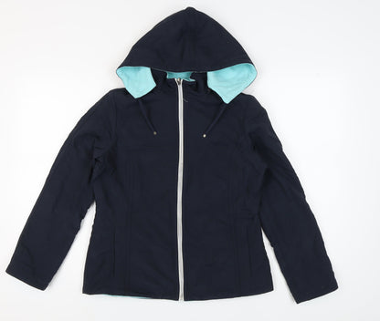 Maine New England Women's Blue Hooded Jacket Size 12