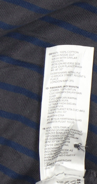 Mantaray Women's Blue Striped T-Shirt Dress Size 14