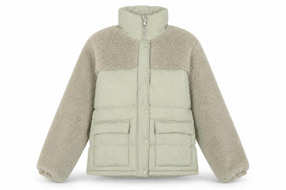 Weekend Vibes Women's Beige Puffer Jacket Size 8
