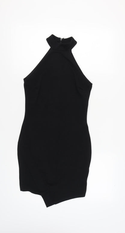 River Island Women's Black High Neck Dress Size 10