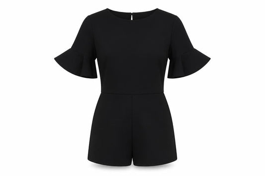 Front view of I Saw It First Women's Black Playsuit -, size 6