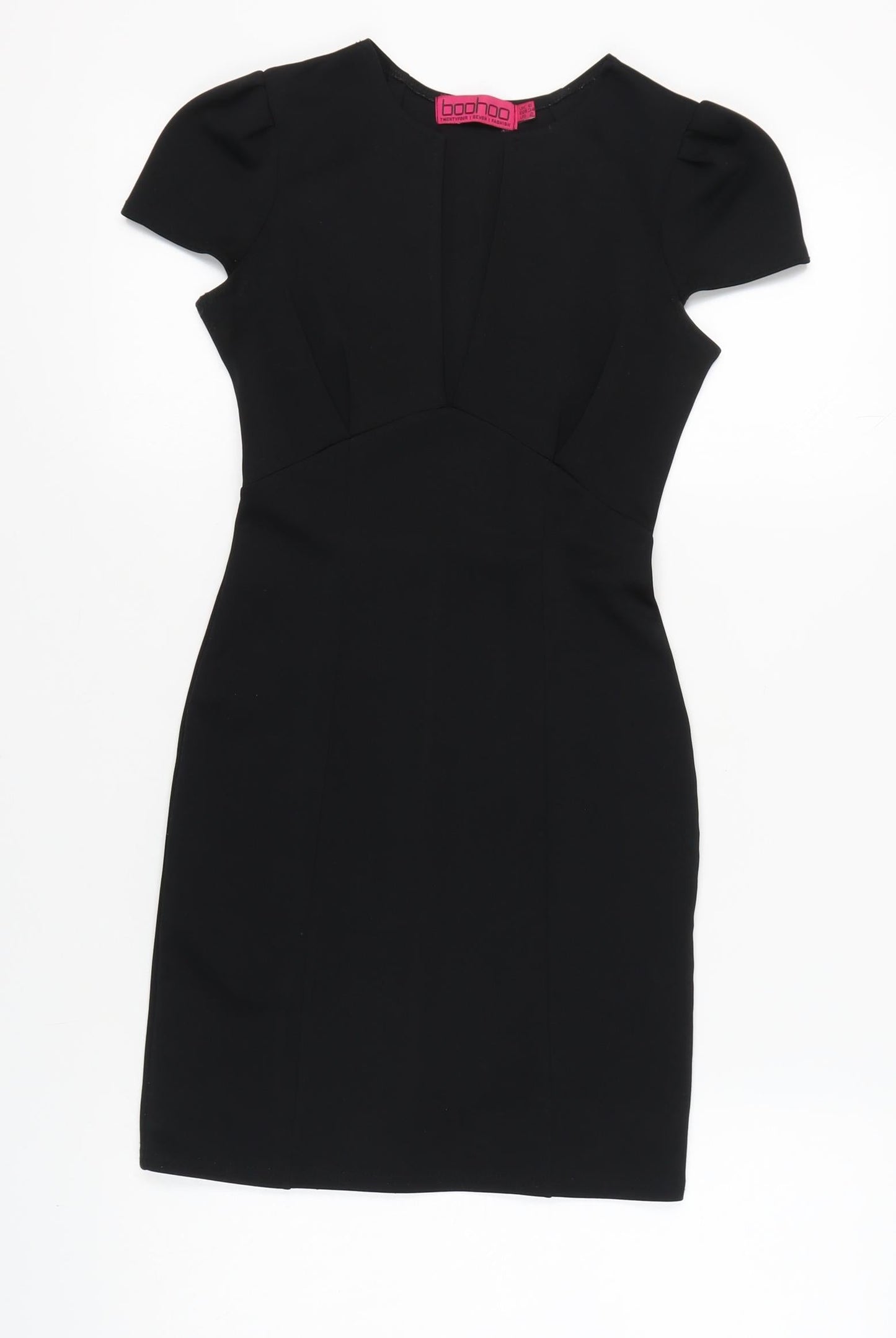 Boohoo Women's Black Sheath Dress, Size 6, Perfect for Parties