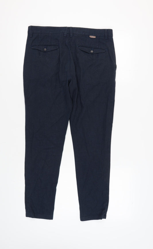 Zara Men’s Slim Blue Chino Trousers Size 42