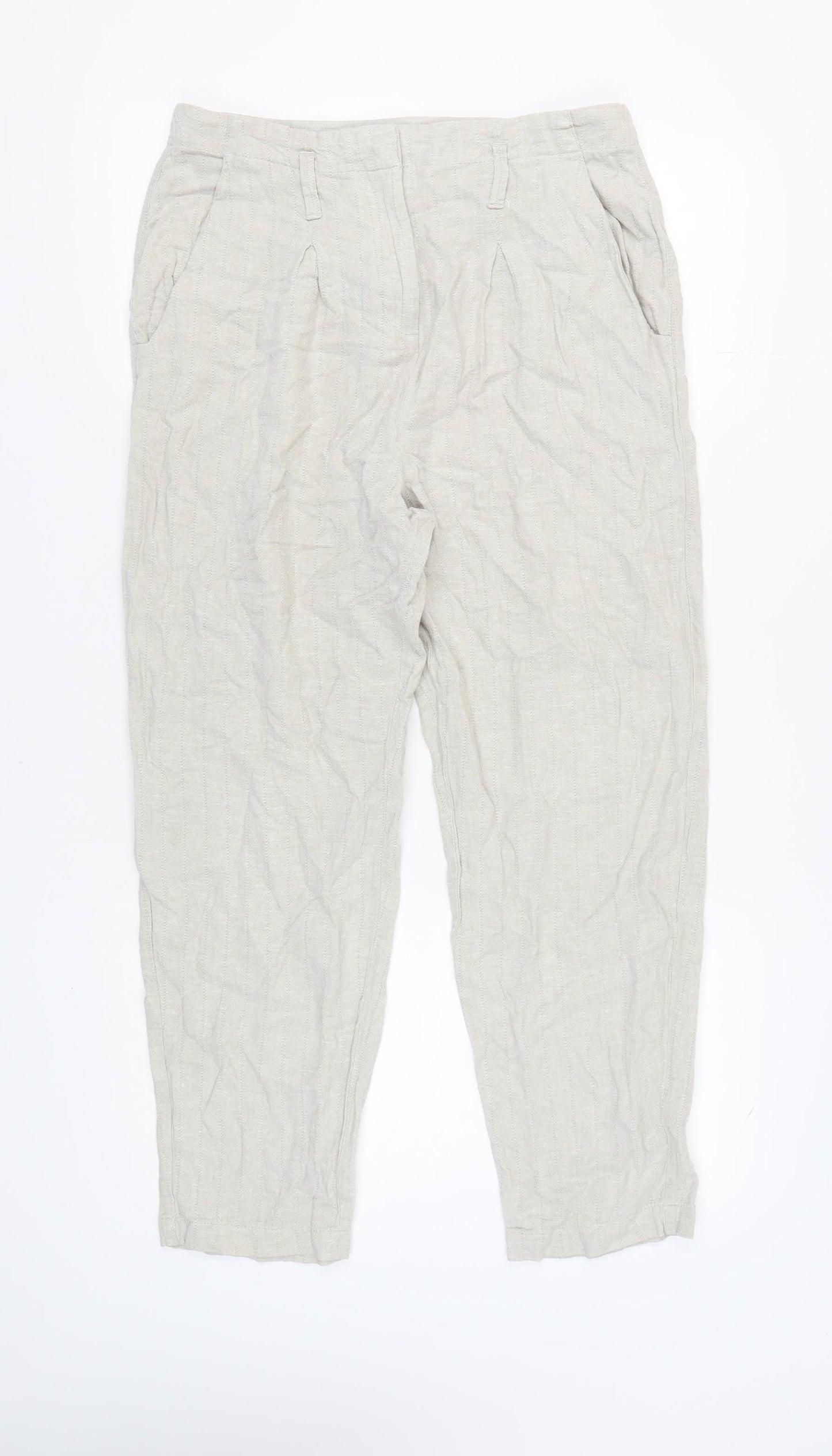 Womens UK Size 14R NEXT  Casual Ivory Trousers