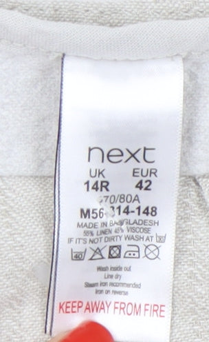 Womens UK Size 14R NEXT  Casual Ivory Trousers