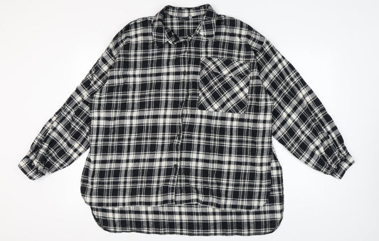 Womens UK Size 16 ASOS DESIGN Black Basic Button-Up