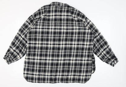 Womens UK Size 16 ASOS DESIGN Black Basic Button-Up