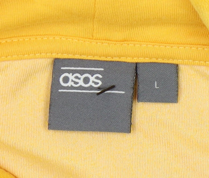 Unisex Adults UK Size L ASOS Yellow Pullover Hoodie