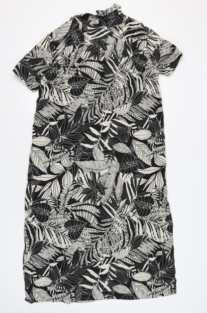 Zara Women's Multicoloured M Shirt Dress, Floral, Casual