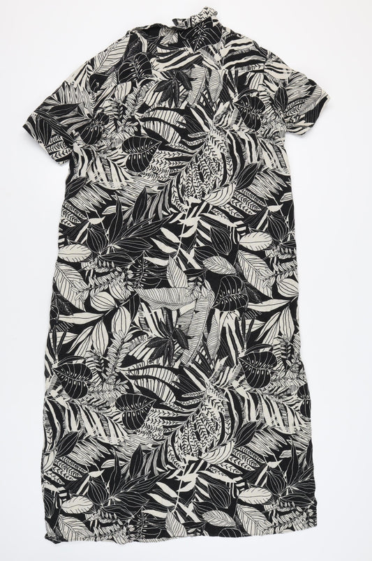 Zara Women's Multicoloured M Shirt Dress, Floral, Casual