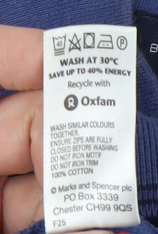 Mens UK Size M Marks and Spencer Blue Full Zip