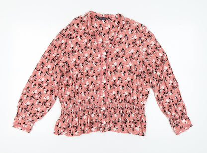 Womens UK Size 18 Marks and Spencer Pink Basic Blouse