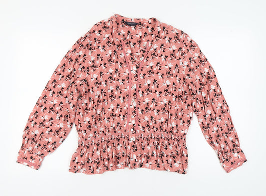 Womens UK Size 18 Marks and Spencer Pink Basic Blouse