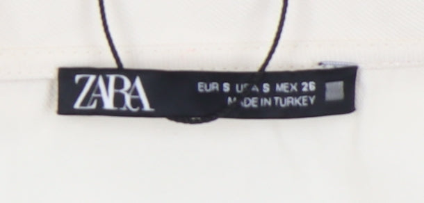 Zara Women's Ivory Jumpsuit, Size S, Collared Style