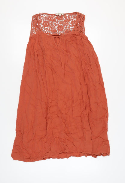 Next Women’s Orange Crochet Accented Dress Size 16