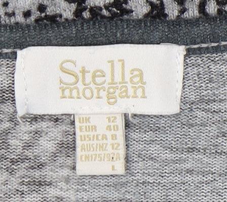 Womens UK Size L Stella Morgan Grey Jersey T-Shirt