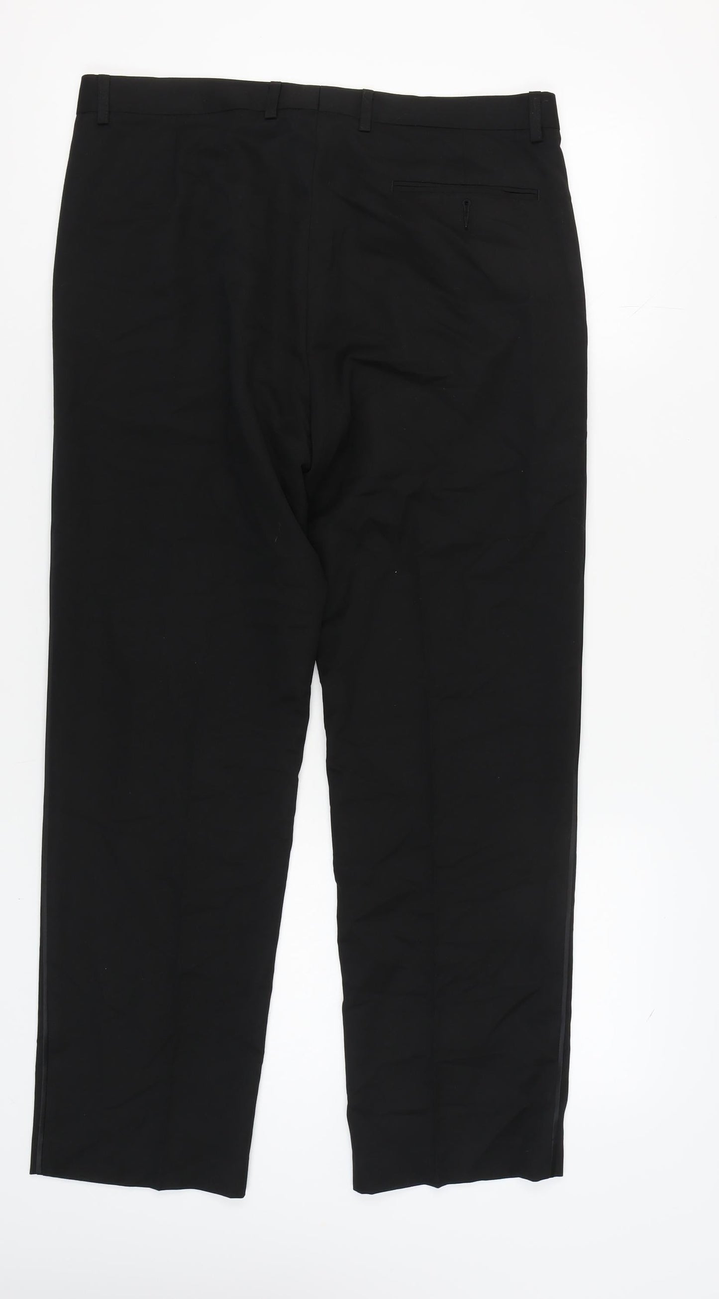Marks & Spencer Men's Black Regular Fit Trousers