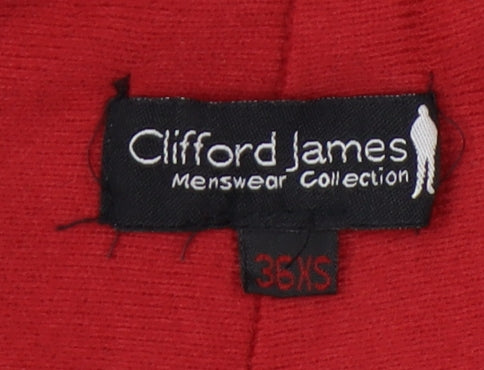 Mens UK Size XS Clifford James   Red Trousers