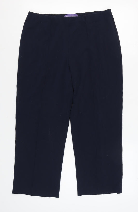 Autonomy Women's Black Straight Leg Trousers, Size 14