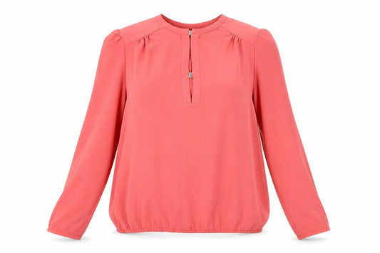 Womens UK Size S Zara Basic Red Basic Blouse