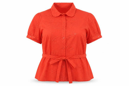 Womens UK Size 16 Debenhams Red Basic Blouse