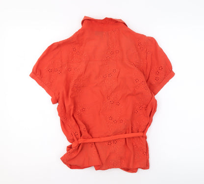 Womens UK Size 16 Debenhams Red Basic Blouse