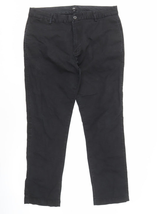 River Island Men's Black Slim Chino Trousers