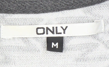 ONLY Women’s Grey Geometric Sweatshirt, M, Casual
