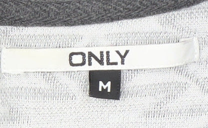 ONLY Women’s Grey Geometric Sweatshirt, M, Casual