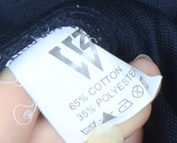 Men's Blue Jogger Trousers, M, Cotton Blend, Elastic Waist