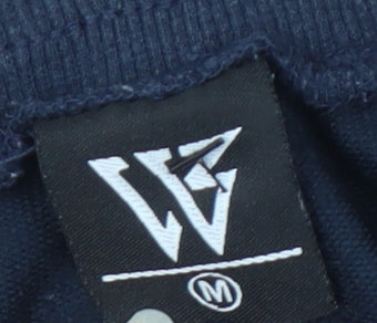 Men's Blue Jogger Trousers, M, Cotton Blend, Elastic Waist