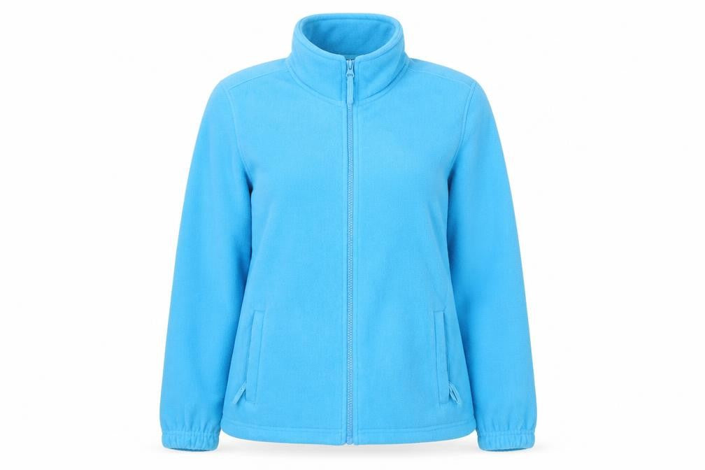 Front view of SOL'S Women's Blue Fleece Jacket, size L