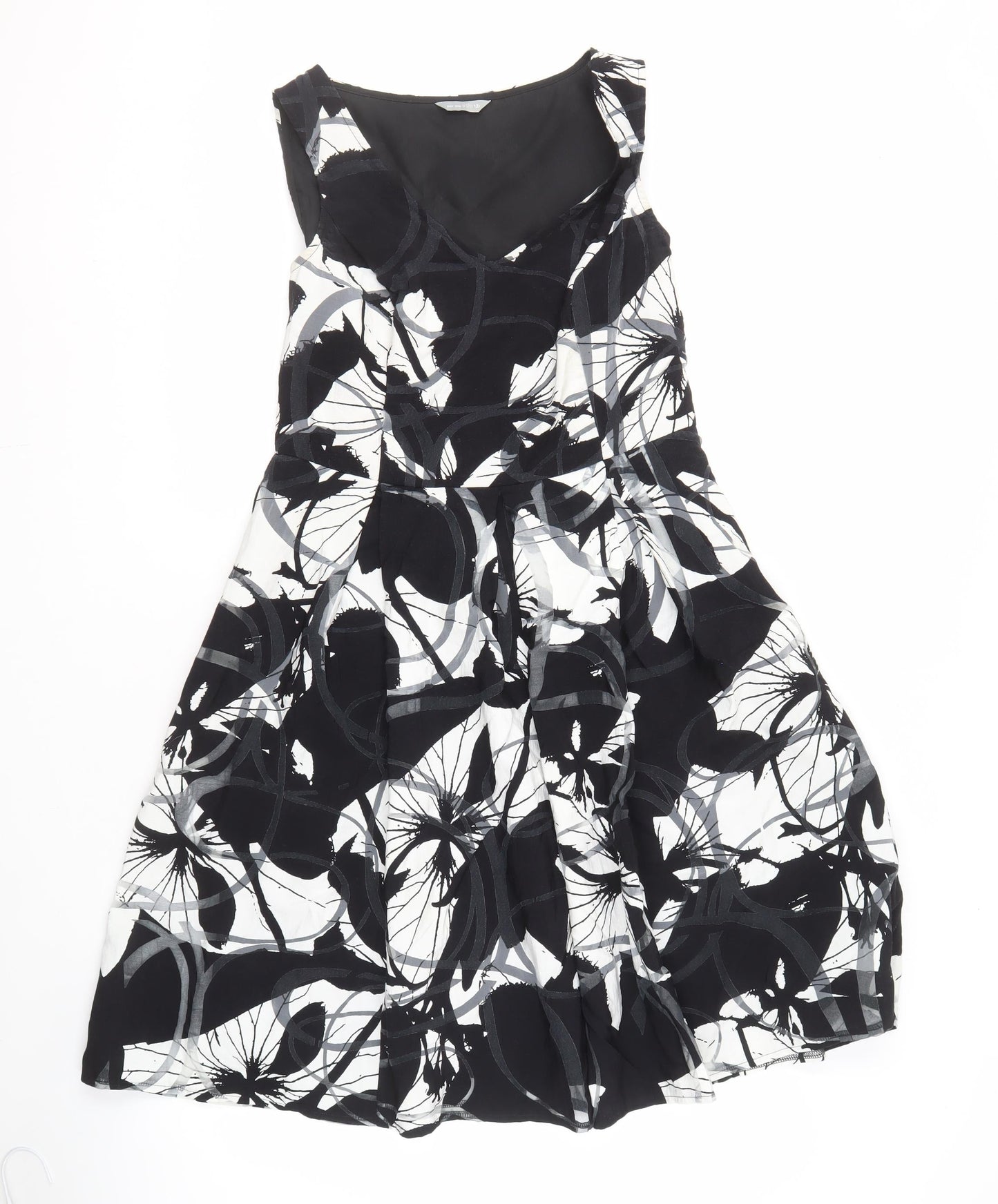 Per Una Women's Black & White Floral Dress Size 12