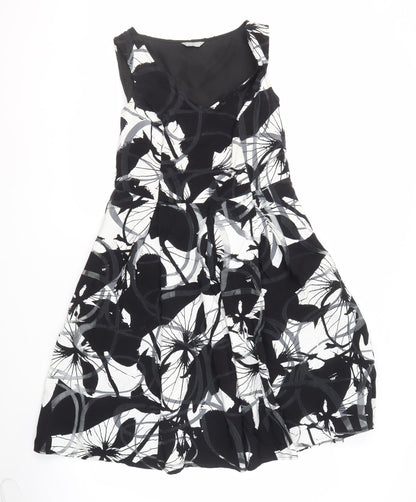 Per Una Women's Black & White Floral Dress Size 12