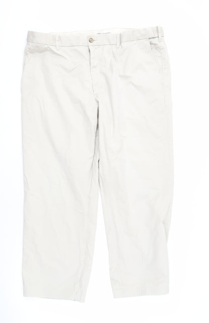 Marks and Spencer Men's Ivory Trousers 42W 29L