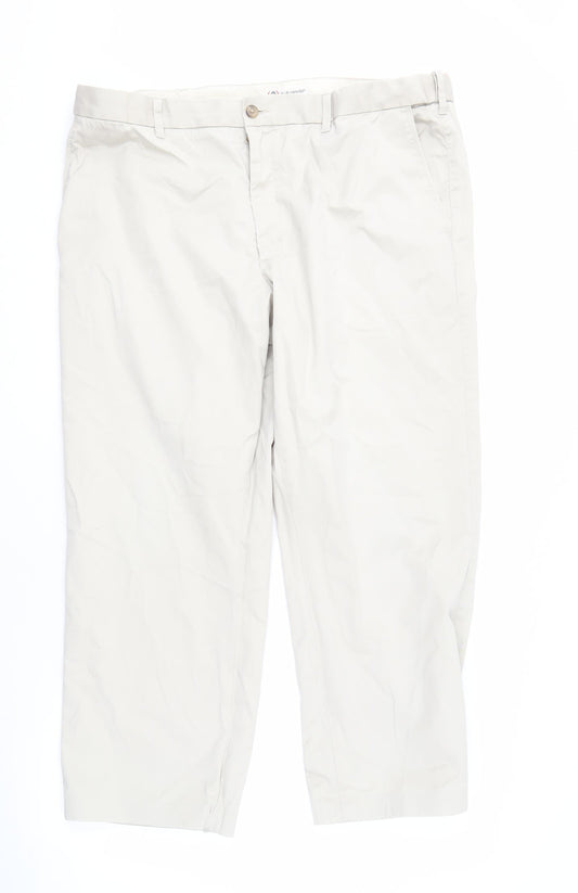 Marks and Spencer Men's Ivory Trousers 42W 29L