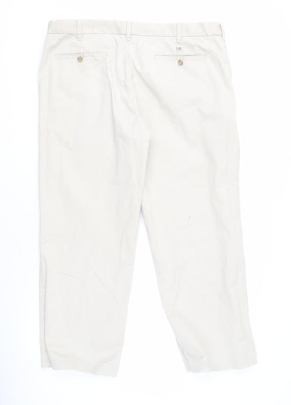 Marks and Spencer Men's Ivory Trousers 42W 29L